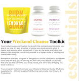 WEEKEND CLEANSE TOOLKIT : Fat Burning Lemonade, Probiotic and Digestive Enzyme Bundle plus e-book